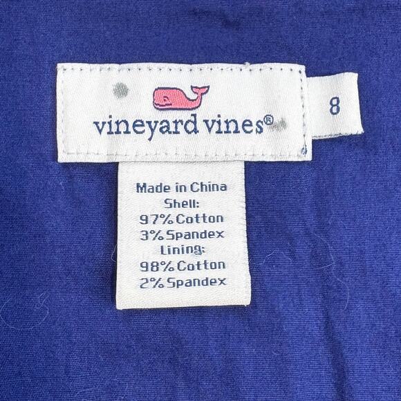 Vineyard Vines Shell Scarf Print Tunic Dress Commodore Color Size 8 - Picture 5 of 6
